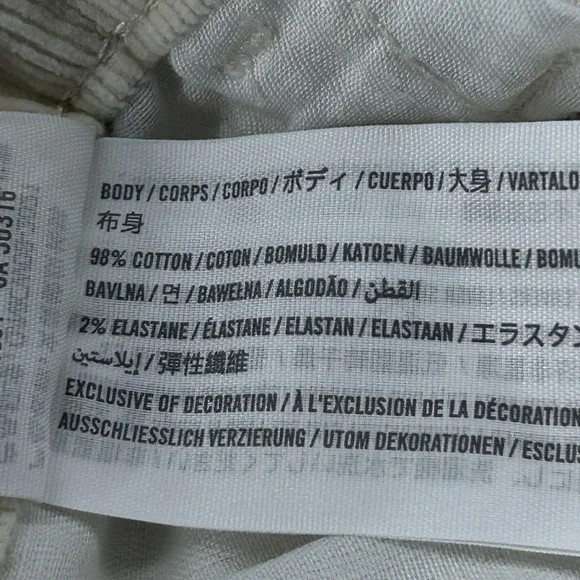 Hollister Flare Corduroy Pants Women Size 29x30 High Rise Beige Casual Boho - Picture 8 of 9